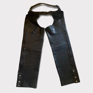Motorcycle black leather women’s pants